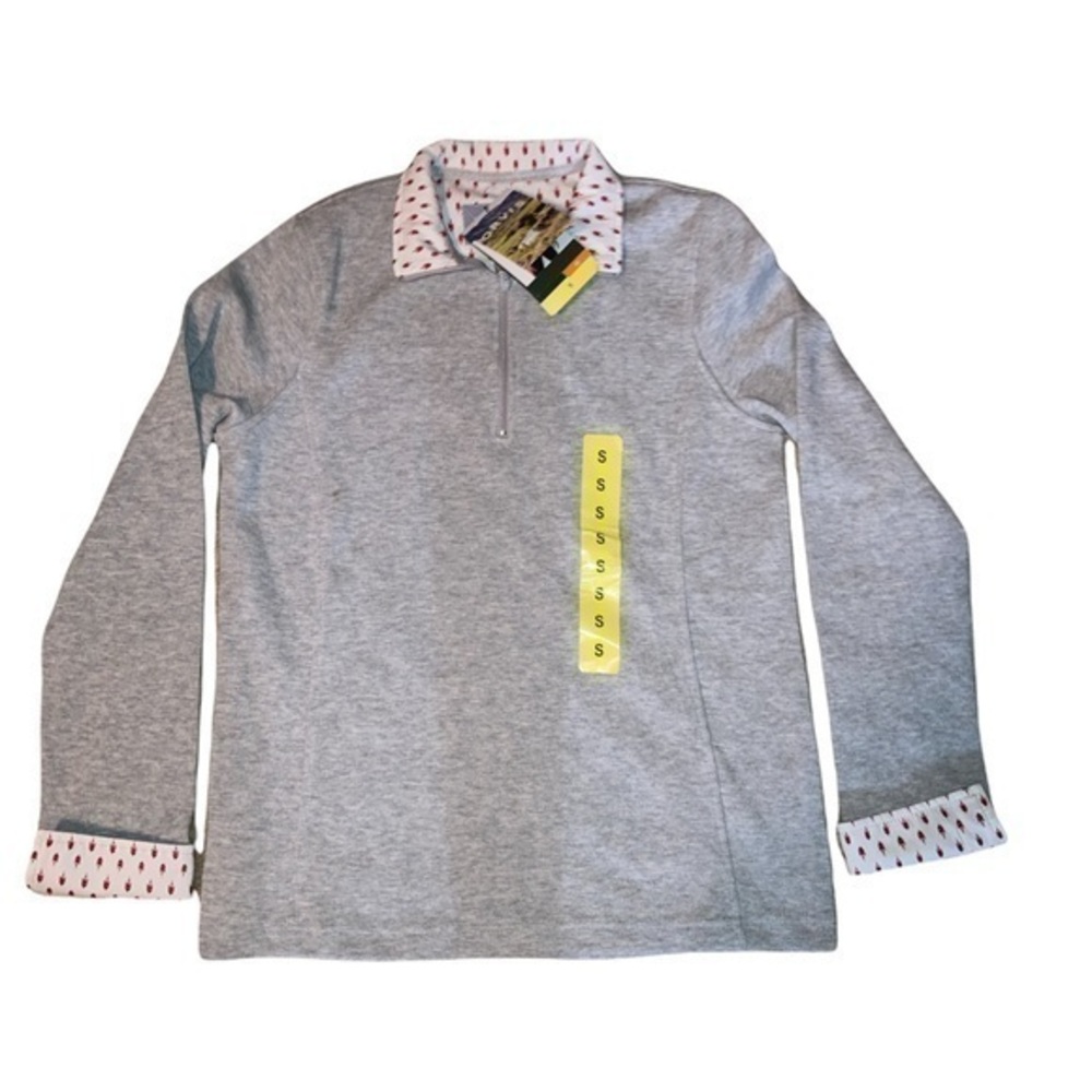 Orvis gray sweater top nwt